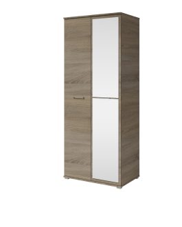 Szafa Dzielona JULIA 80cm Lustro | Wieszak + Półki