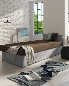 Tapczan Łóżko Jednoosobowe z Pojemnikiem – 90x190cm