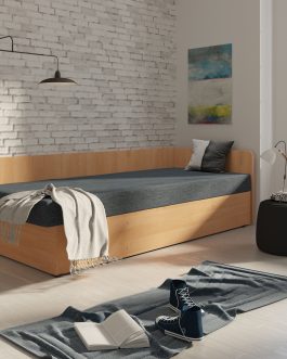 Tapczan Łóżko Jednoosobowe z Pojemnikiem – 90x190cm